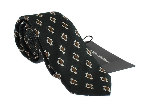 Green Baroque Cotton Silk Skinny Slim Tie