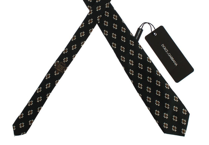 Green Baroque Cotton Silk Skinny Slim Tie
