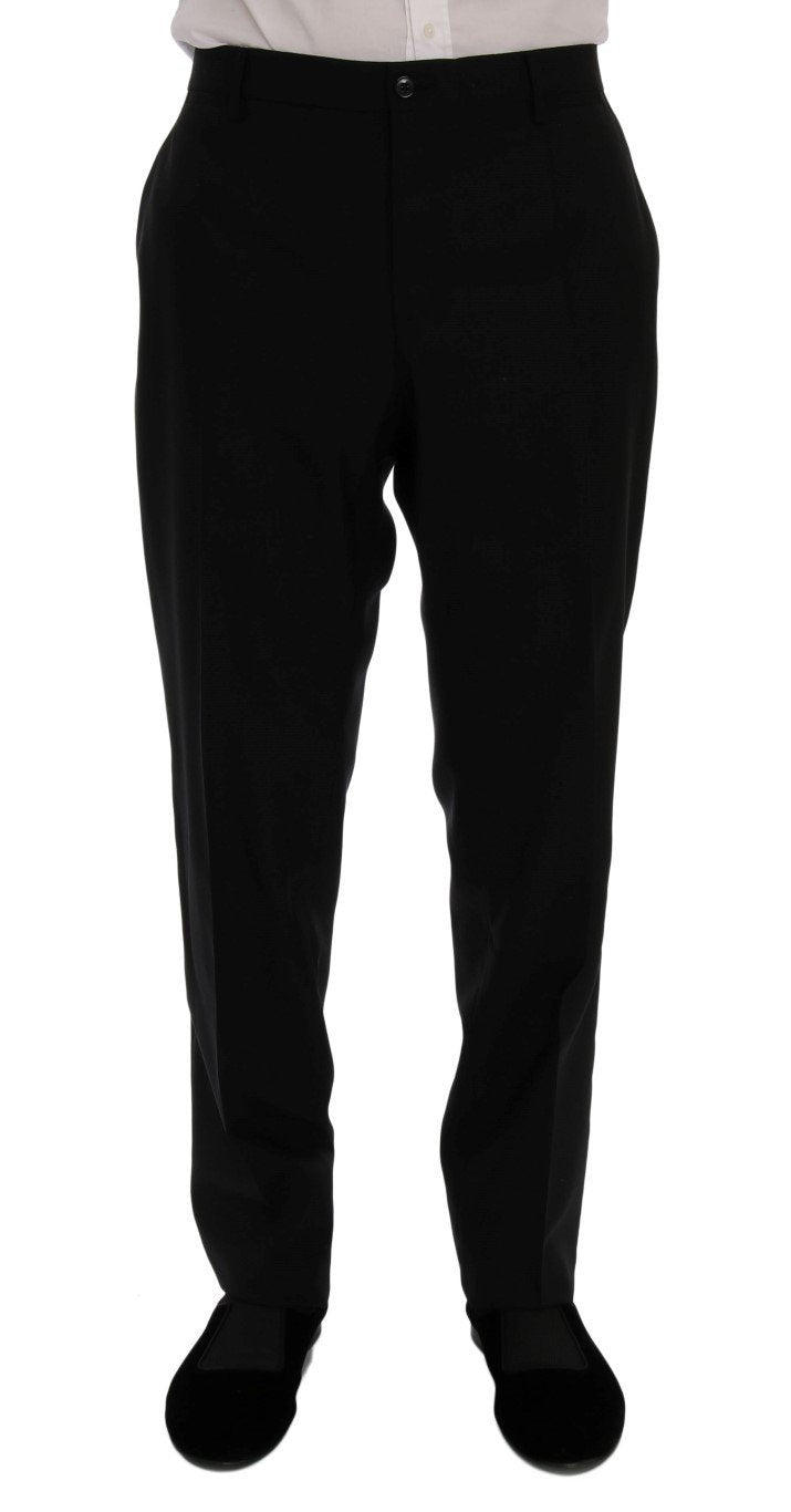Black Wool Slim Fit 3 Piece Suit