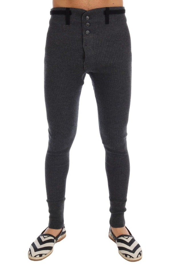 Gray 100% Cashmere Winter Underwear Pants