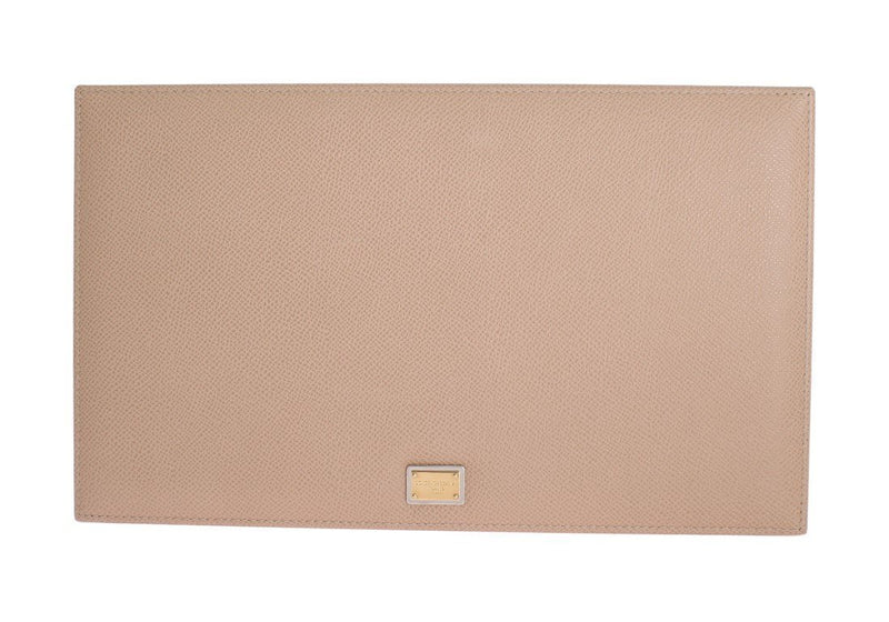 Beige Dauphine Leather Jewelry Accessory Case