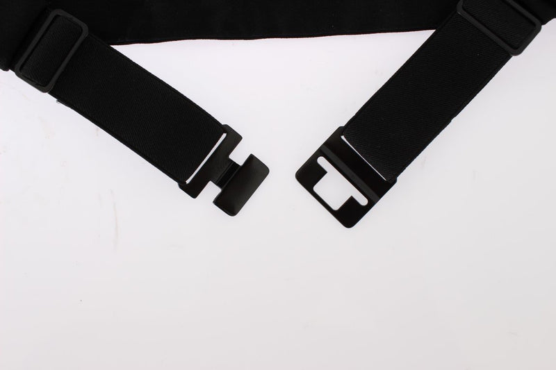 Black Wide Belt Silk Cummerbund