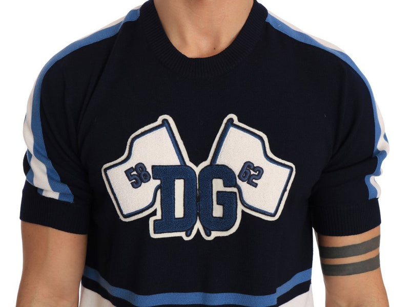 Blue Wool DG Pullover T-Shirt