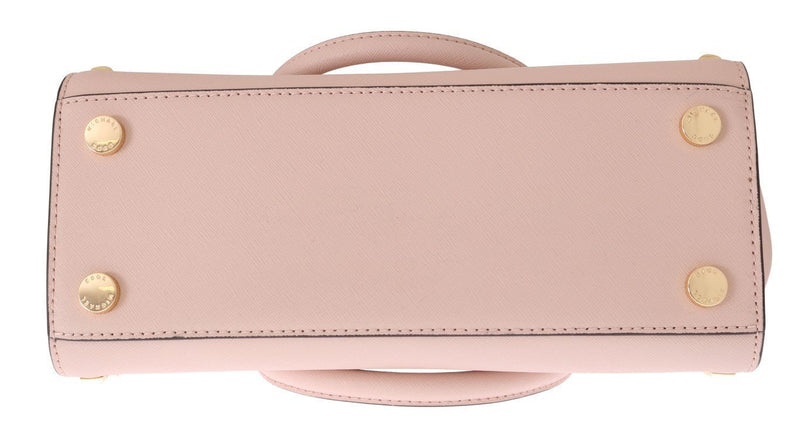 Pink SELMA STUD Leather Messenger Bag