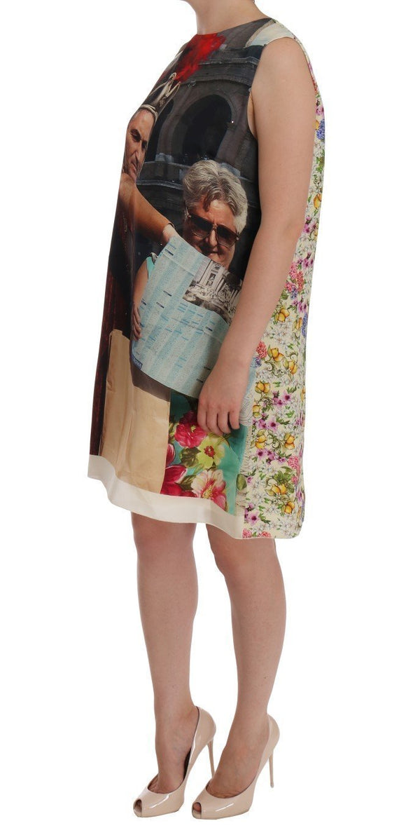Multicolor SANREMO Shift Silk Dress