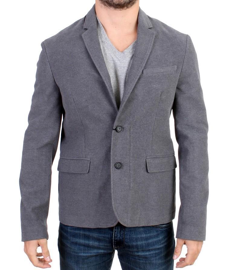 Gray jacket cotton blazer