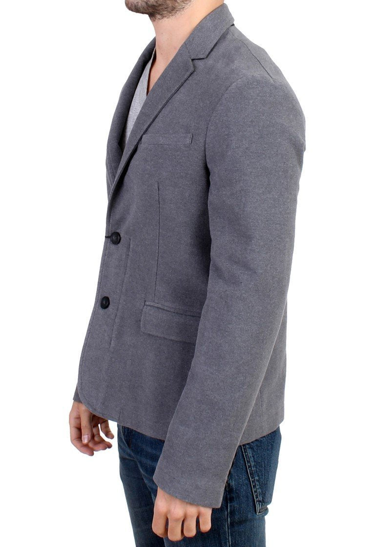 Gray jacket cotton blazer