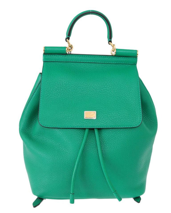 Green SICILY  Leather Backpack Bag