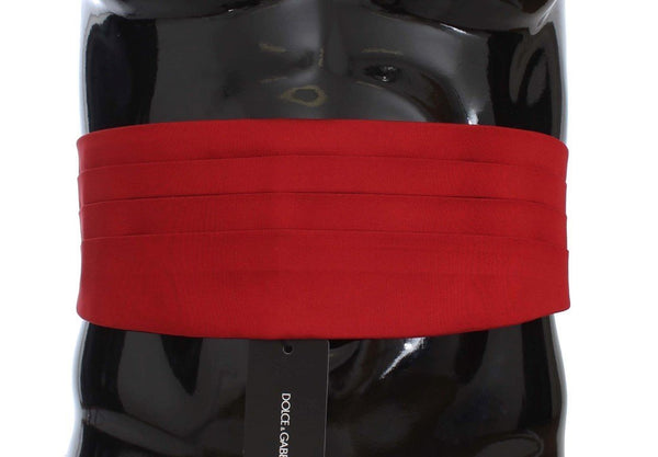 Red Wide Belt Silk Cummerbund