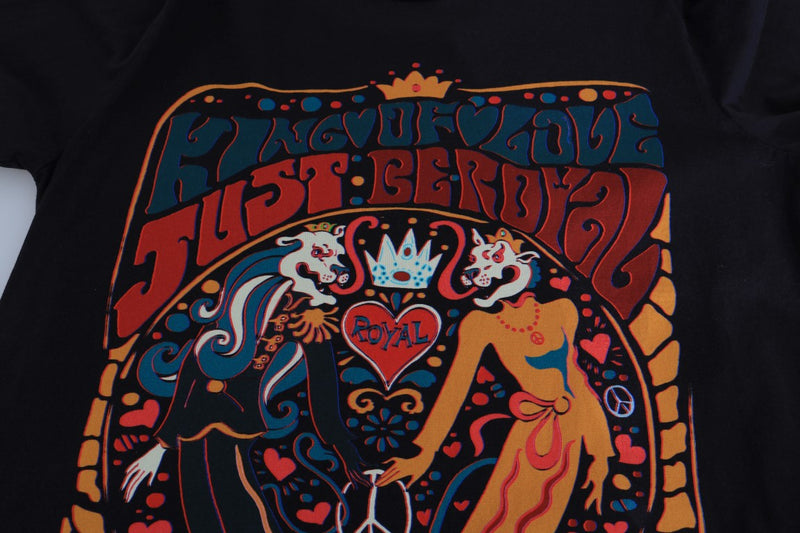 Black Cotton Crewneck T-Shirt