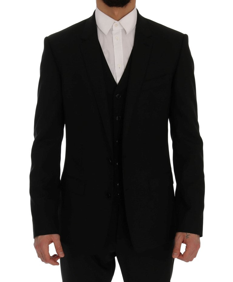 Black Wool Stretch MARTINI Slim Fit Suit