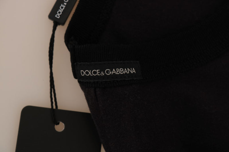 Black Cotton Crewneck T-Shirt