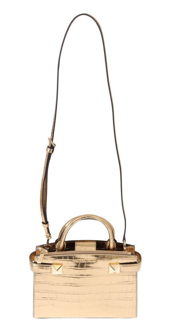 Gold KARLA Leather Satchel Bag