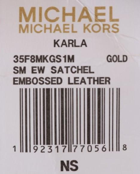 Gold KARLA Leather Satchel Bag