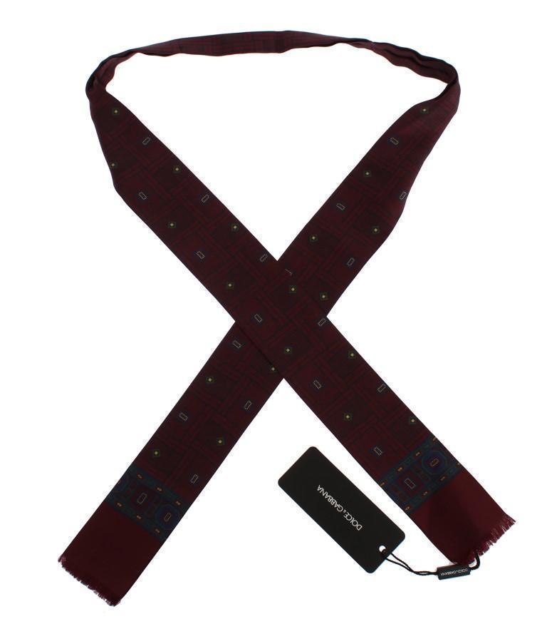 Bordeaux Silk Baroque Scarf Tie