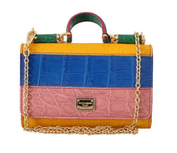 Purse Sicily VON Multicolor Crocodile Skin Hand Bag