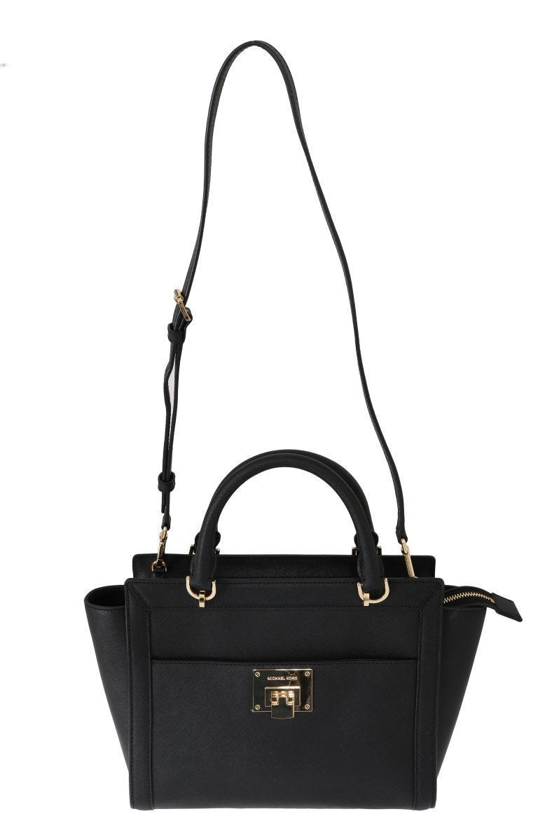 Black TINA Leather Satchel Bag