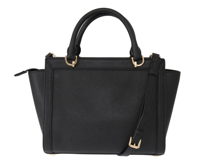 Black TINA Leather Satchel Bag