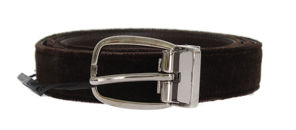 Brown Velvet Leather Belt