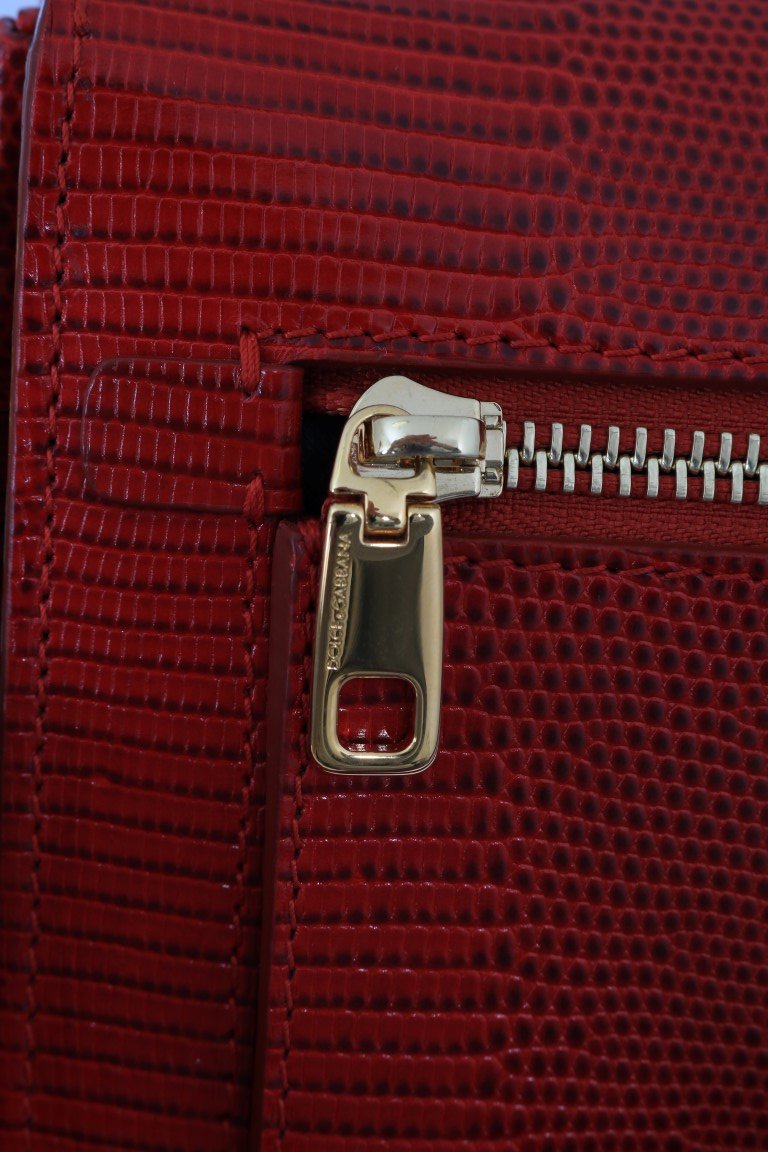 Red Leather LUCIA Shoulder Messenger Bag