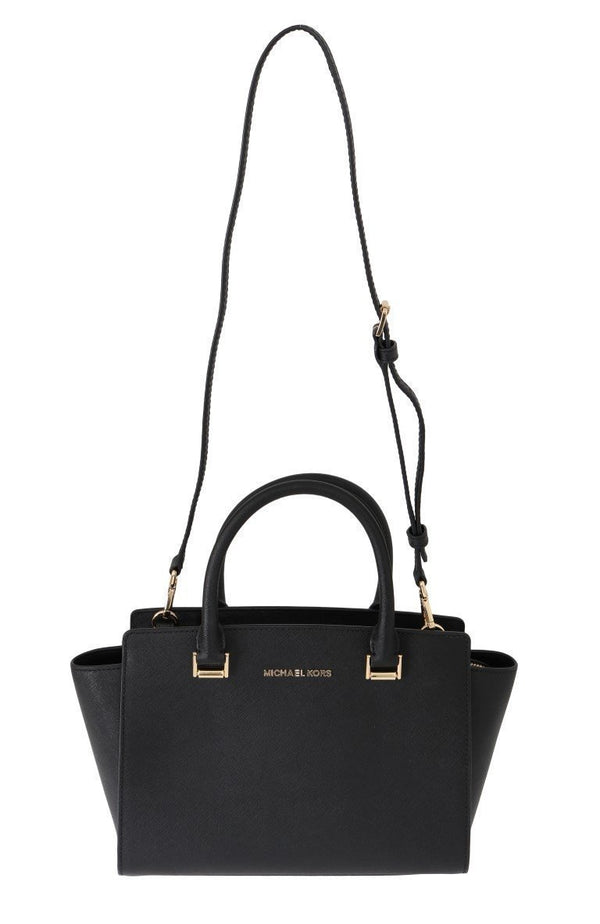 Black SELMA Leather Satchel Bag