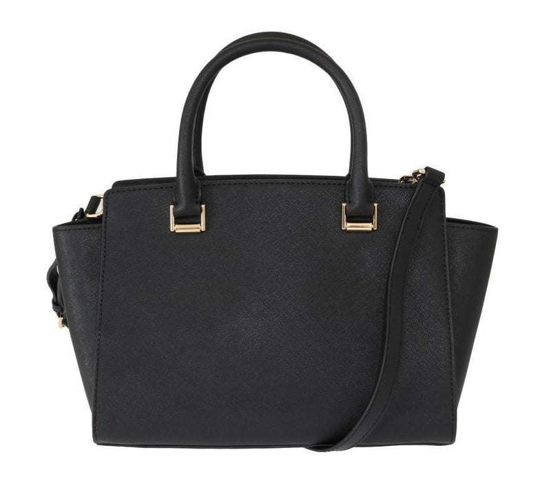 Black SELMA Leather Satchel Bag