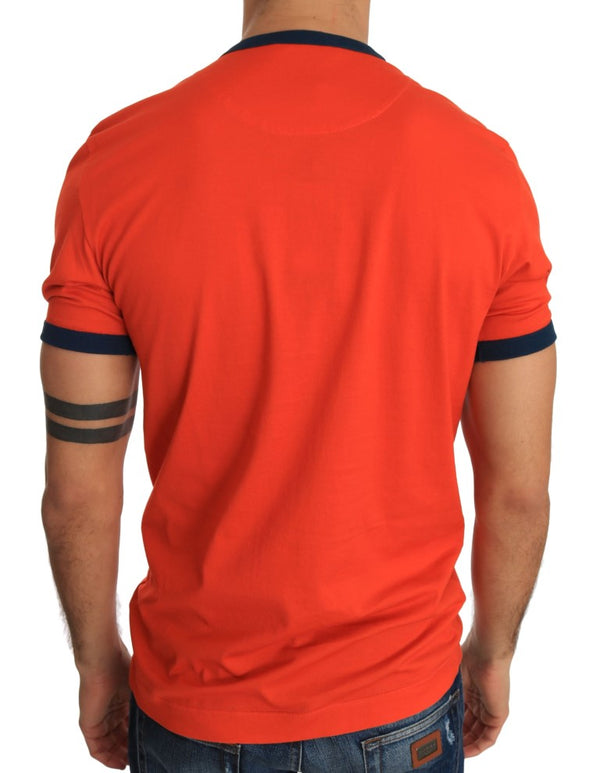 Orange Cotton Crewneck T-Shirt