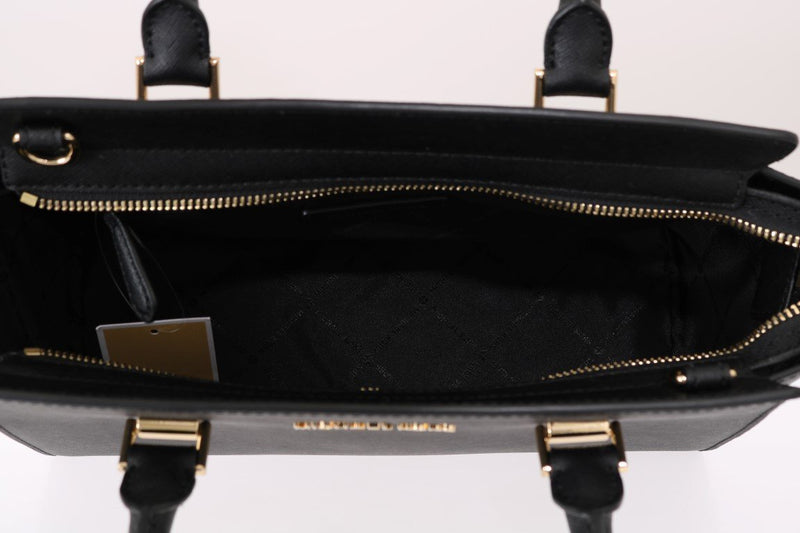 Black SELMA Leather Satchel Bag
