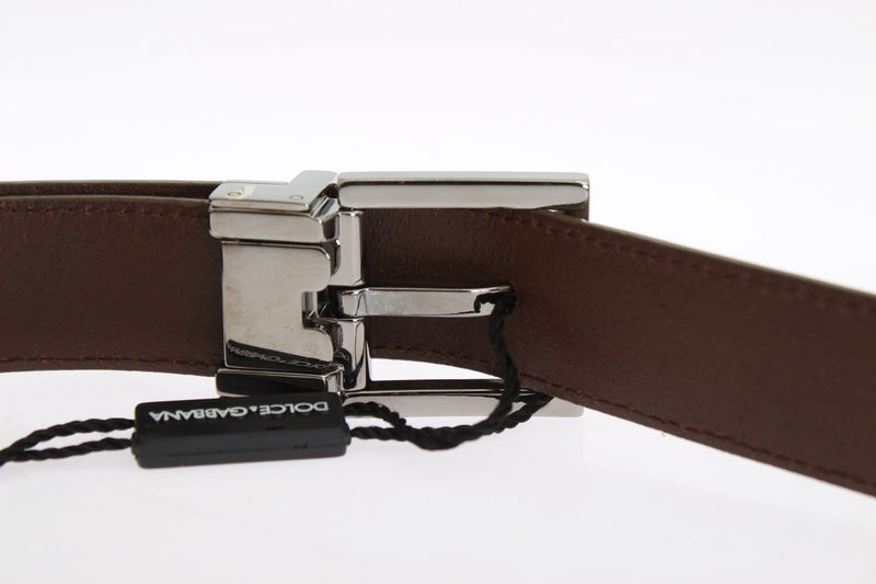 Beige Brown Leather Belt