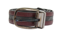 Bordeaux Leather Pattern Belt