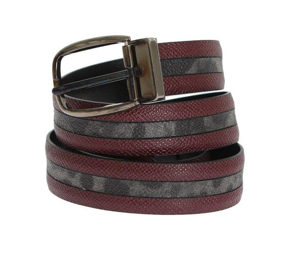 Bordeaux Leather Pattern Belt