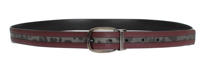 Bordeaux Leather Pattern Belt