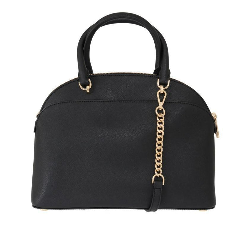 Black EMMY Leather Satchel Bag