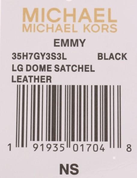 Black EMMY Leather Satchel Bag
