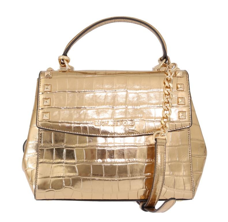 Gold KARLA Satchel Crossbody Bag