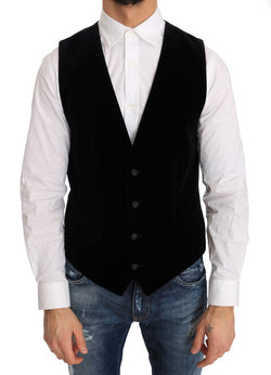 Black Velvet Formal Cotton Vest