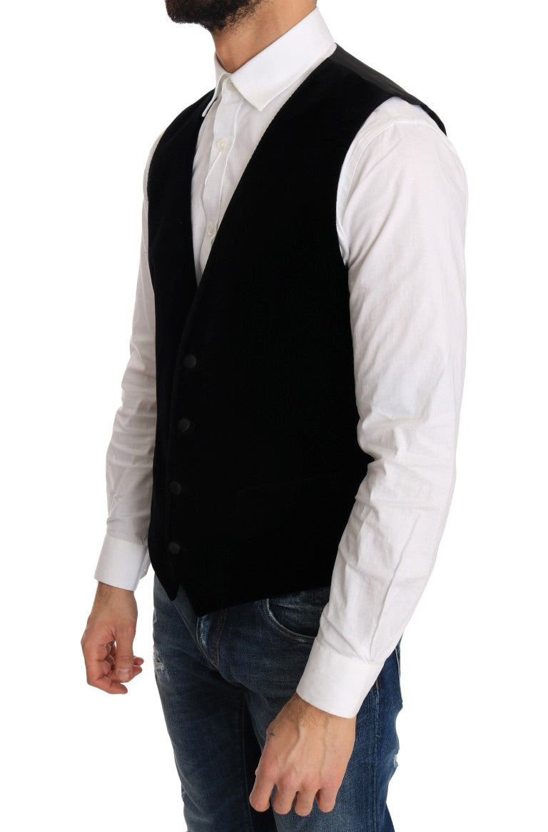 Black Velvet Formal Cotton Vest