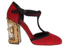Red Brocade SICILY Shoes