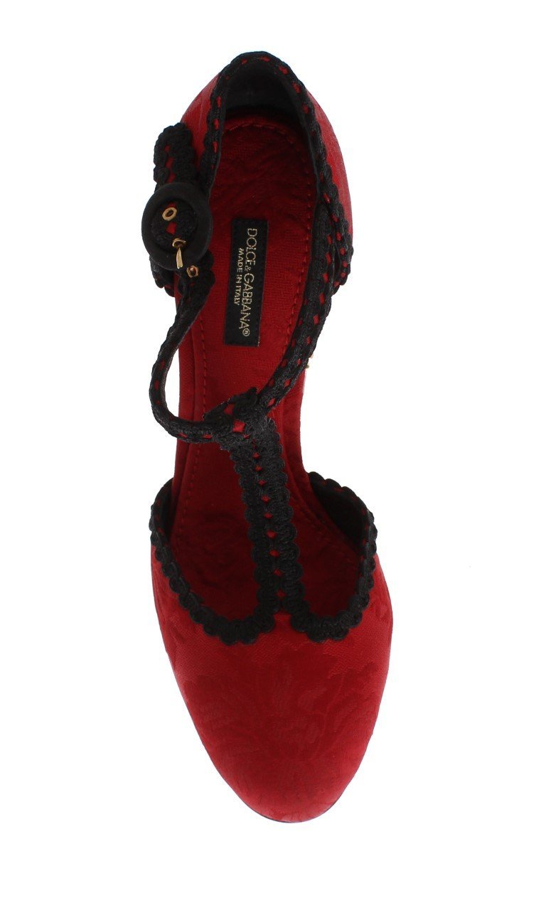 Red Brocade SICILY Shoes
