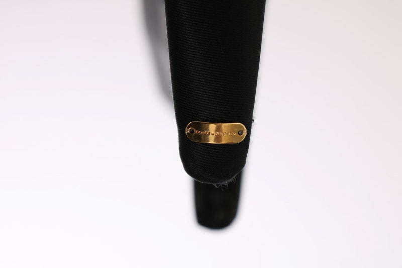 Black Crystal Silk Brass Headband
