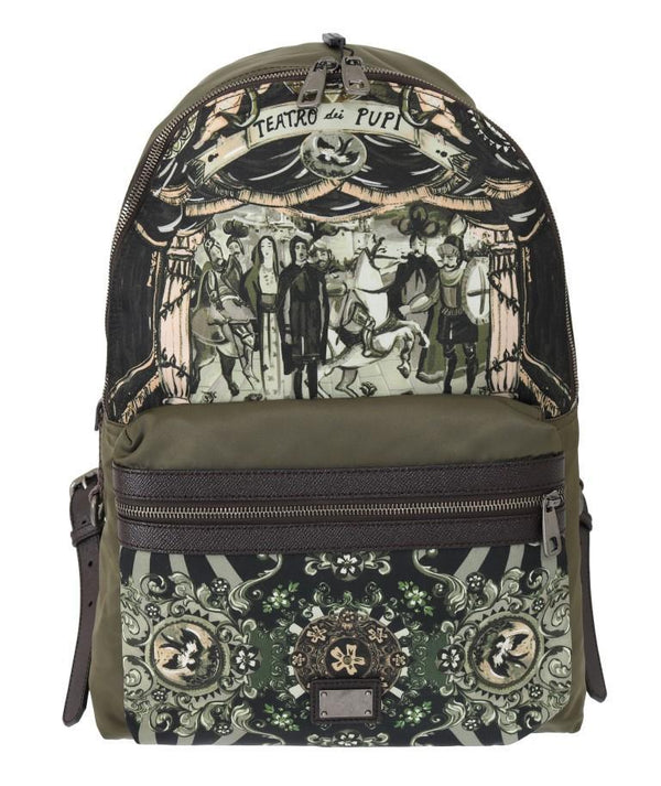 Green TEATRO DEI PUPI Nylon Backpack