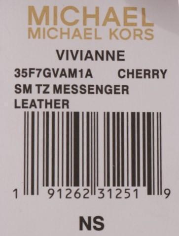 Red VIVIANNE Patent Messenger Bag