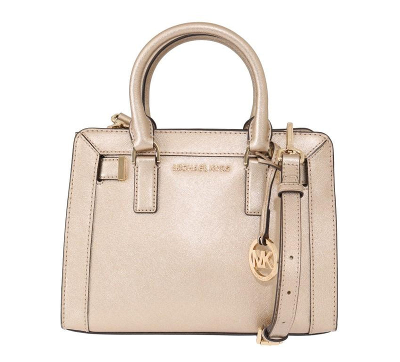 Pale Gold DILLON Leather Satchel Bag