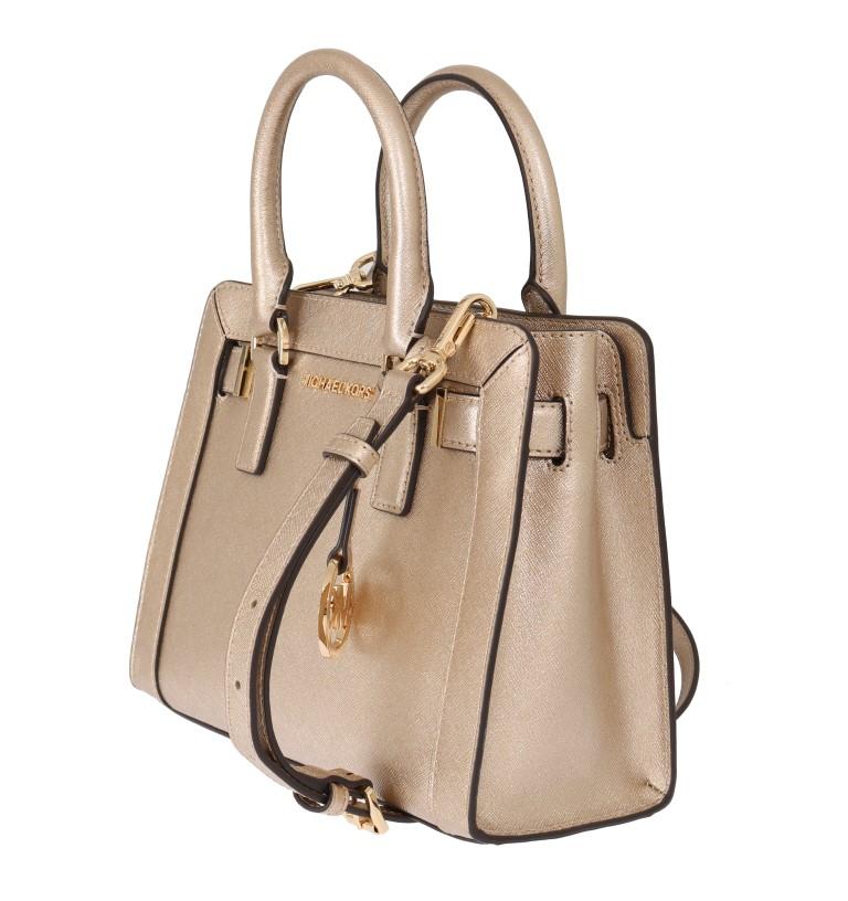 Pale Gold DILLON Leather Satchel Bag