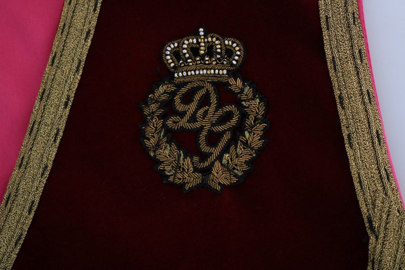 Bordeaux Velvet Gold Crown Vest