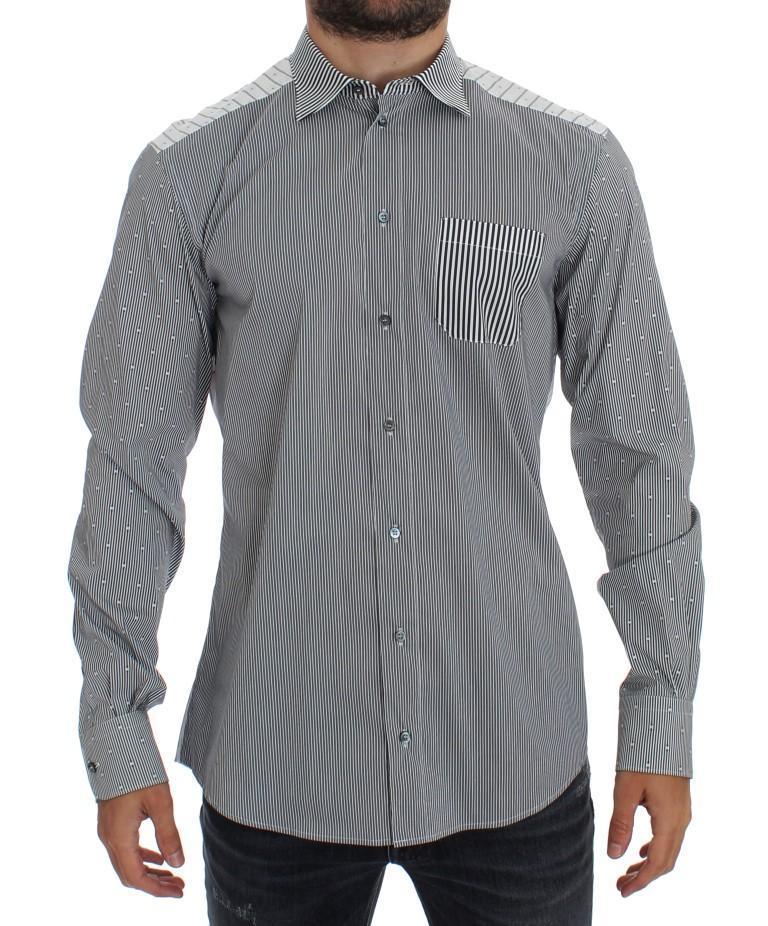 Gray cotton stretch shirt
