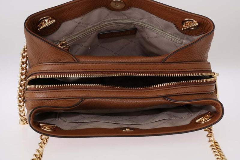 Brown Jet Set Leather Shoulder Bag