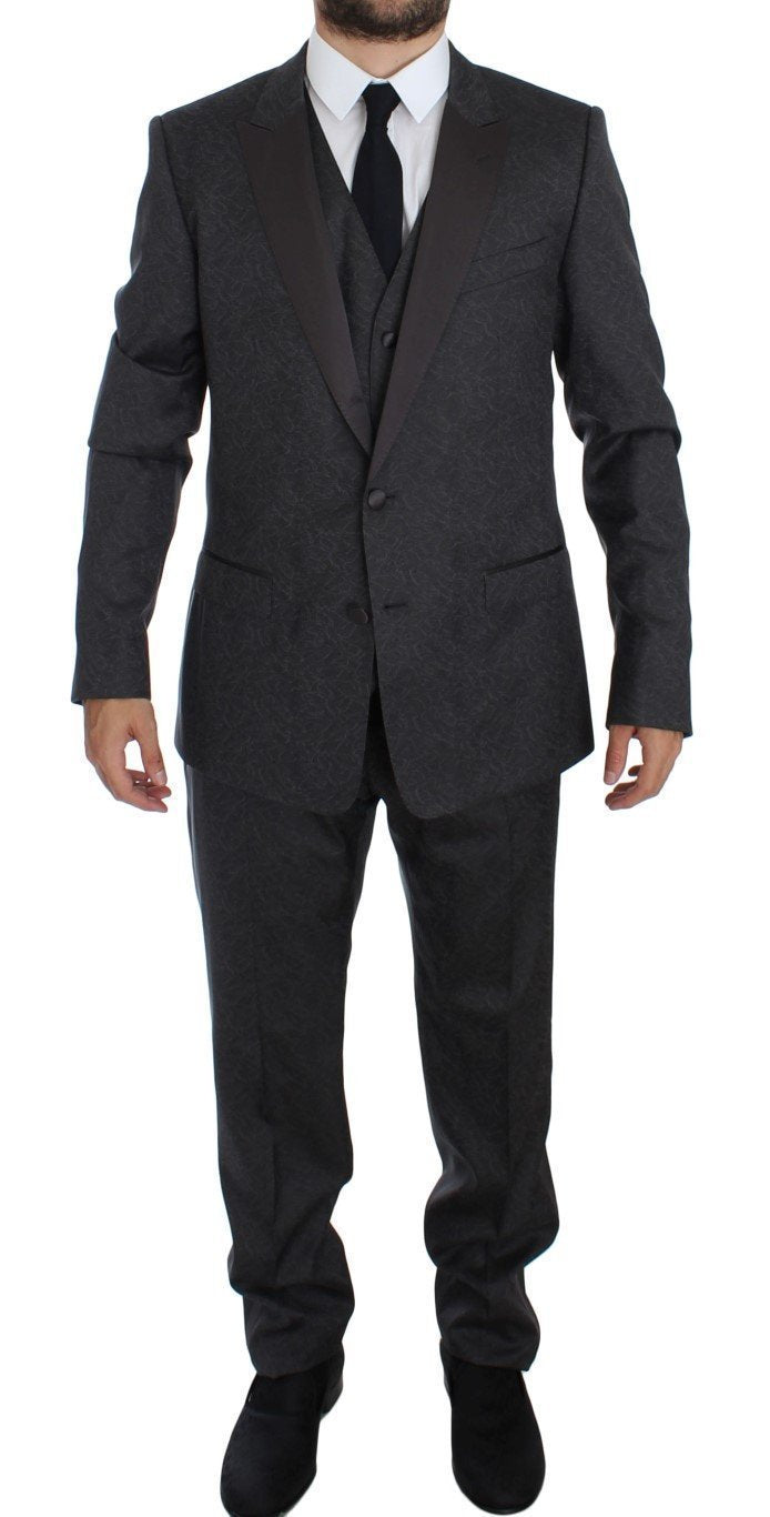 Gray MARTINI 3 Piece Slim Fit Suit Tuxedo