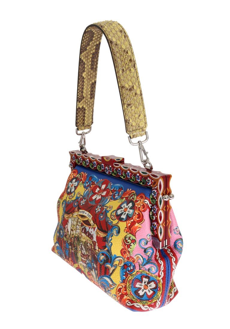 Multicolor VANDA Carretto Leather Bag