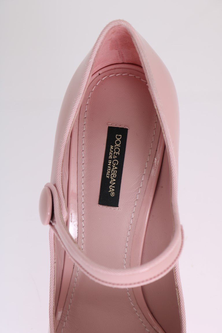Pink Heels Mary Janes Leather Pumps